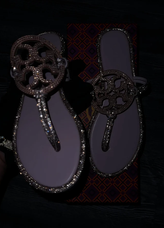 TB Pink Rhinestone Knotted