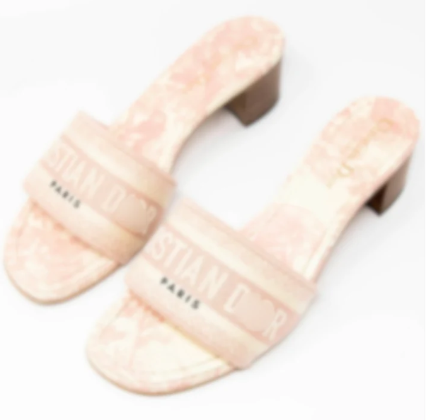 D**R Pink Heeled Slide